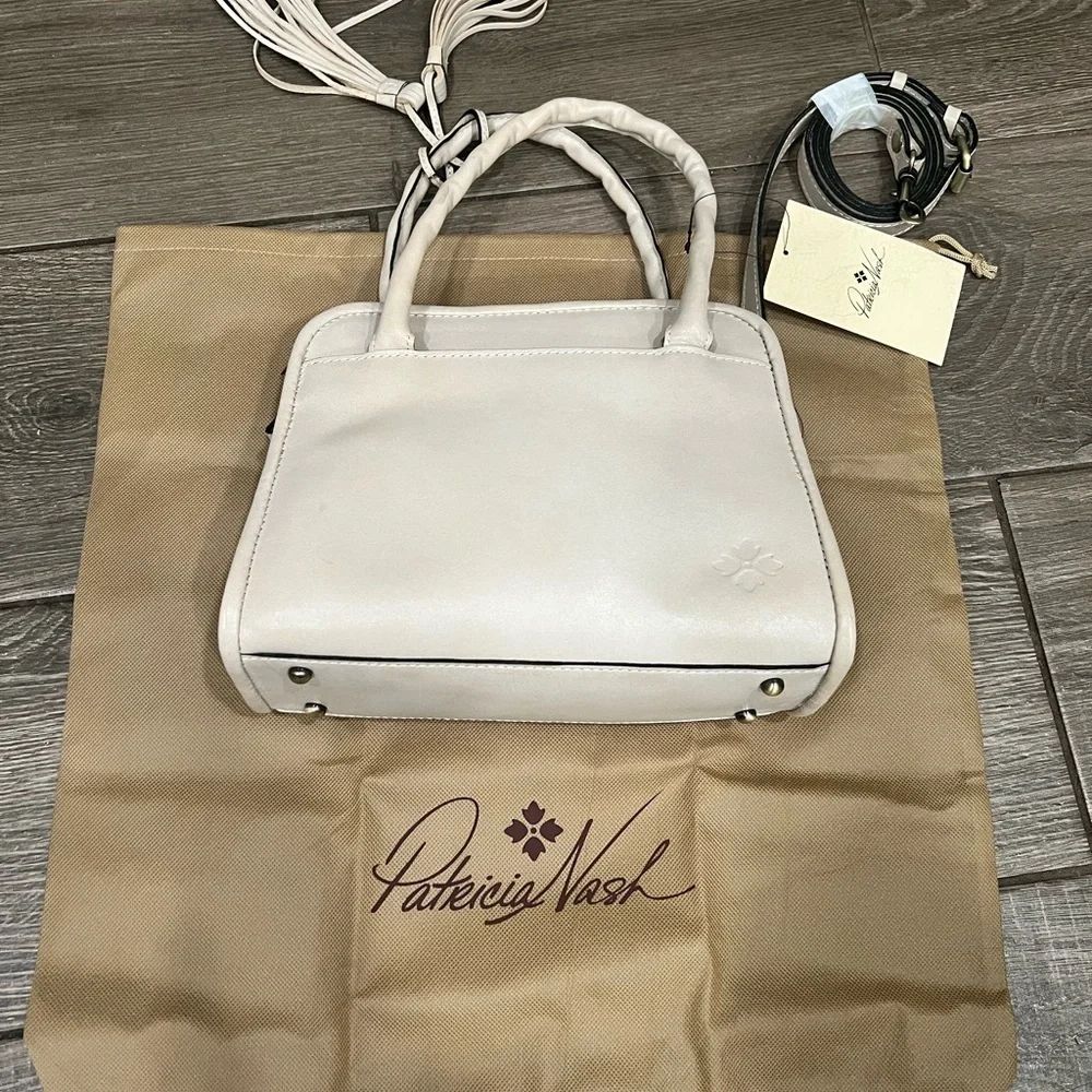 Patricia Nash Ivory Floral Satchel - Picture 2 of 4
